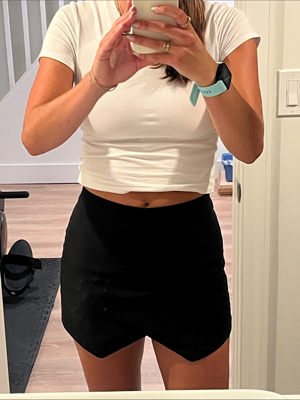 Black High-Waist Women’s mini skort